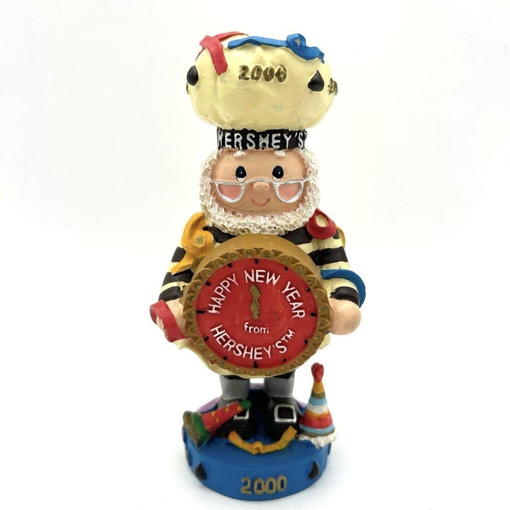 Hershey's Collectible Figurine Happy New Year 2000 Millennium Chef Resin 6 Inch